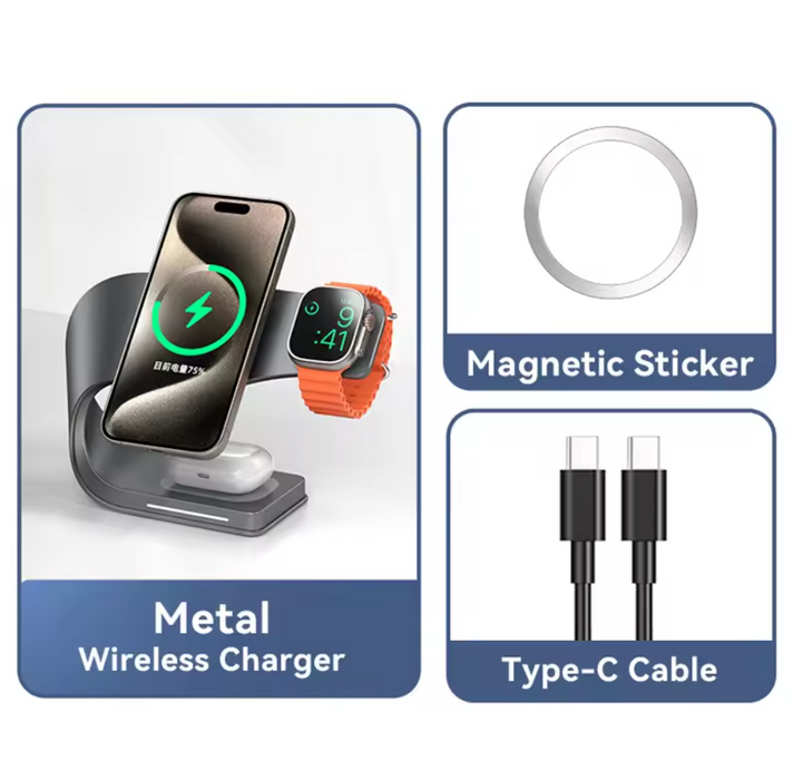 4-in-1 Magnetic Wireless Charger Stand